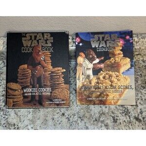 Star Wars 1998 2012 Cookbooks Lot of 2 Wookiee Cookies, Pies, Clone Scones